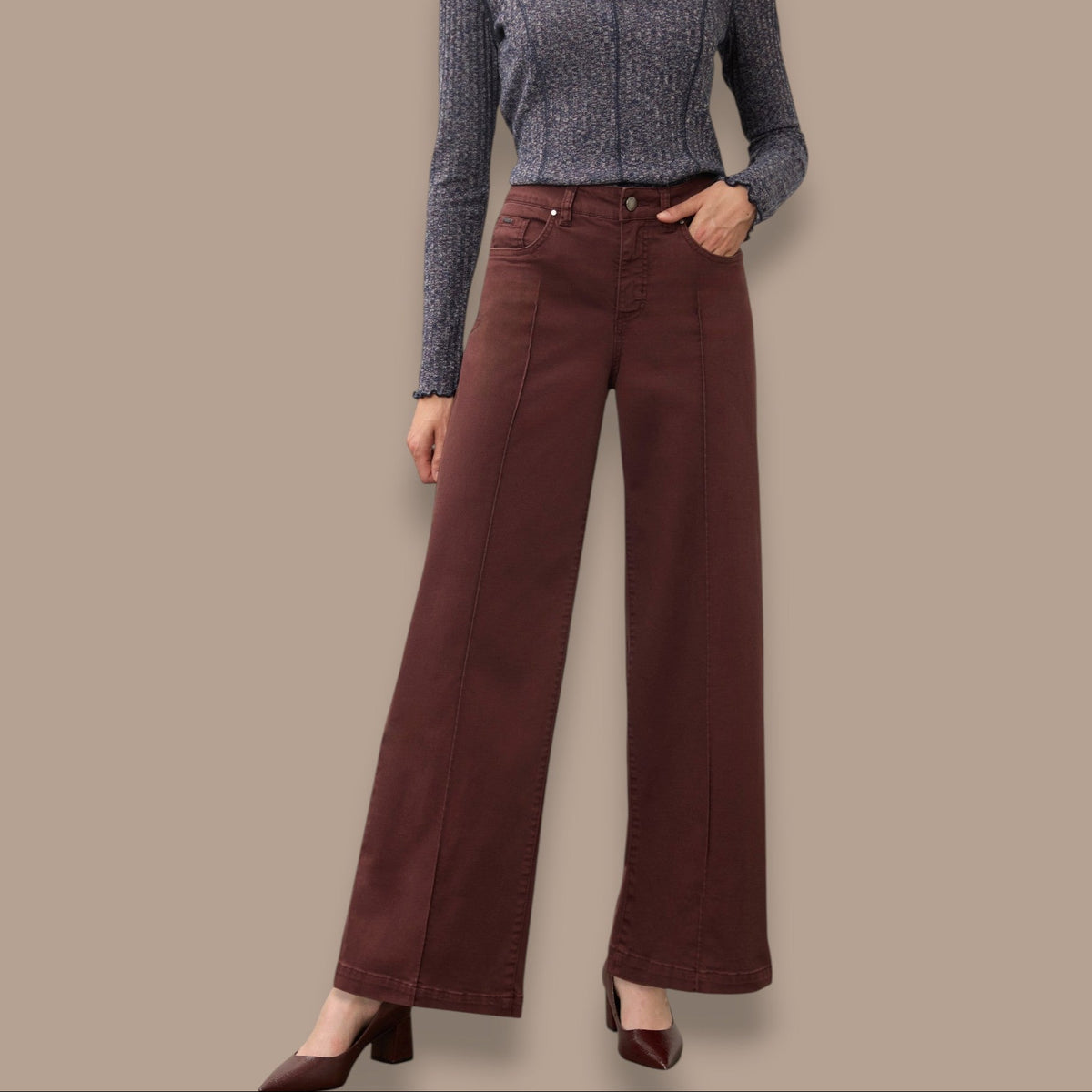 FDJ - Olivia Pintuck Wide Leg Pants