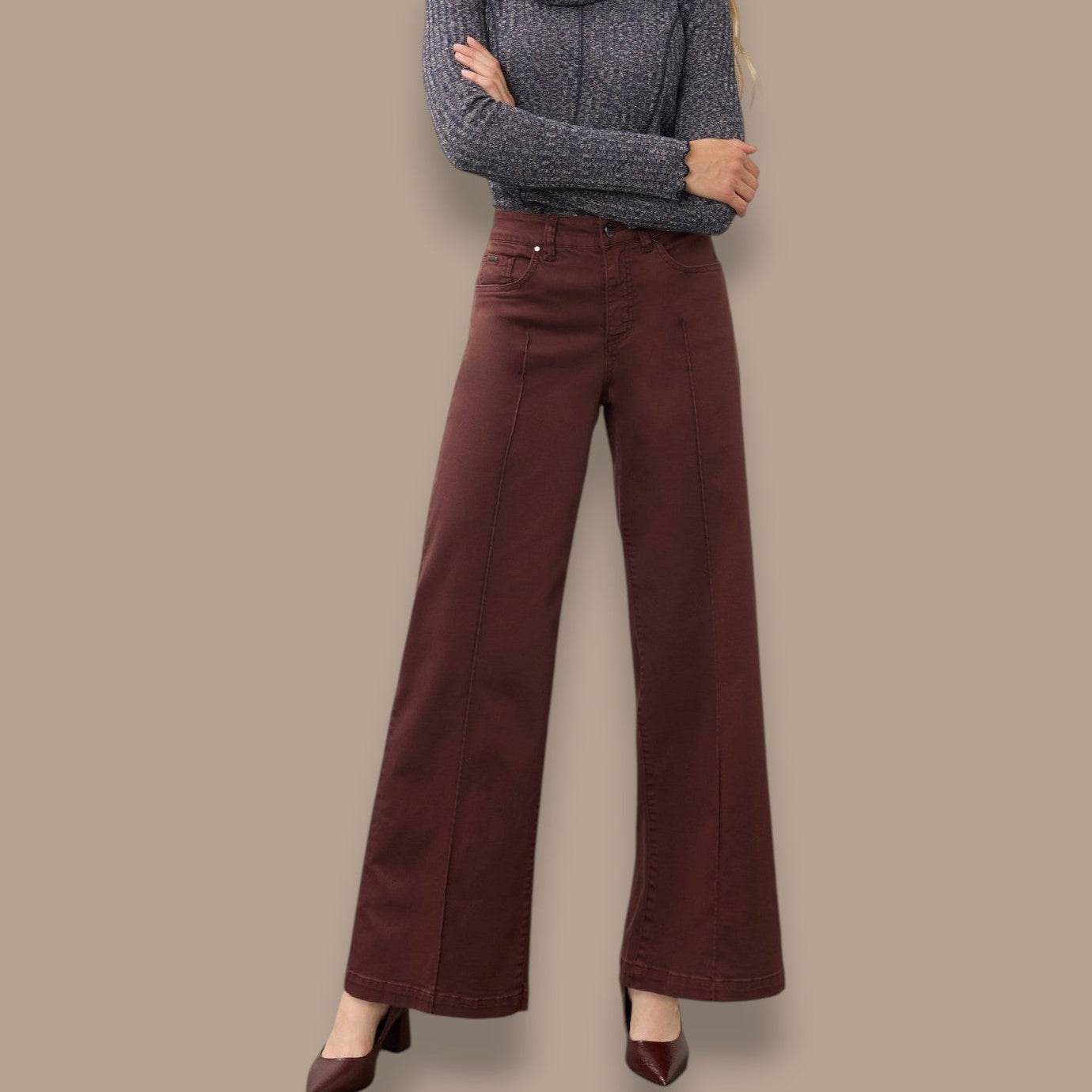 FDJ - Olivia Pintuck Wide Leg Pants