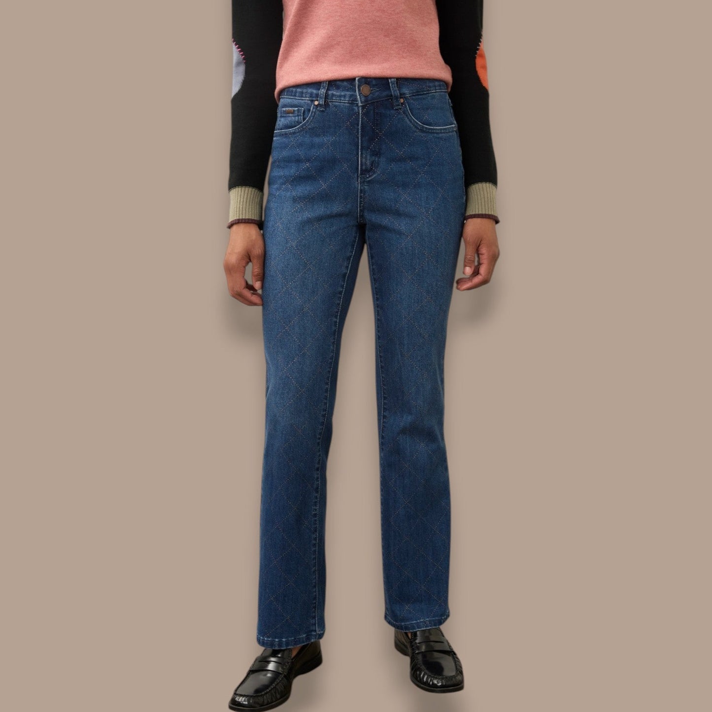 FDJ - Olivia Diamond Stitch Boot Cut Jeans