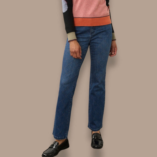 FDJ - Olivia Diamond Stitch Boot Cut Jeans
