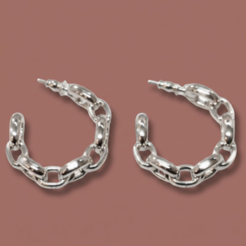 Merx - Link Hoop Earrings