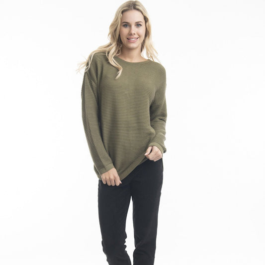 Orientique - Ribbed Long Sleeve Sweater