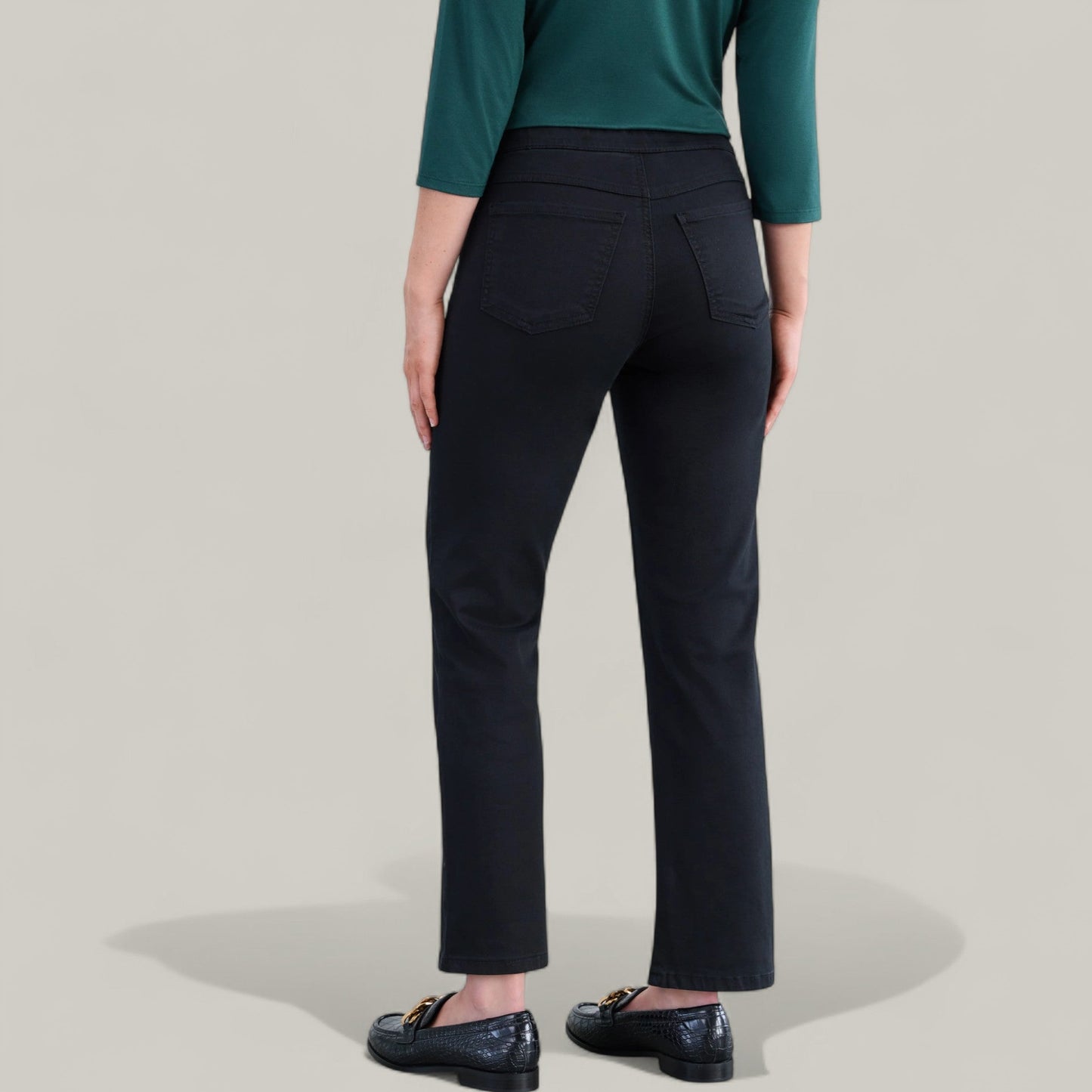 FDJ - Pull-On Straight Leg Twill Pants