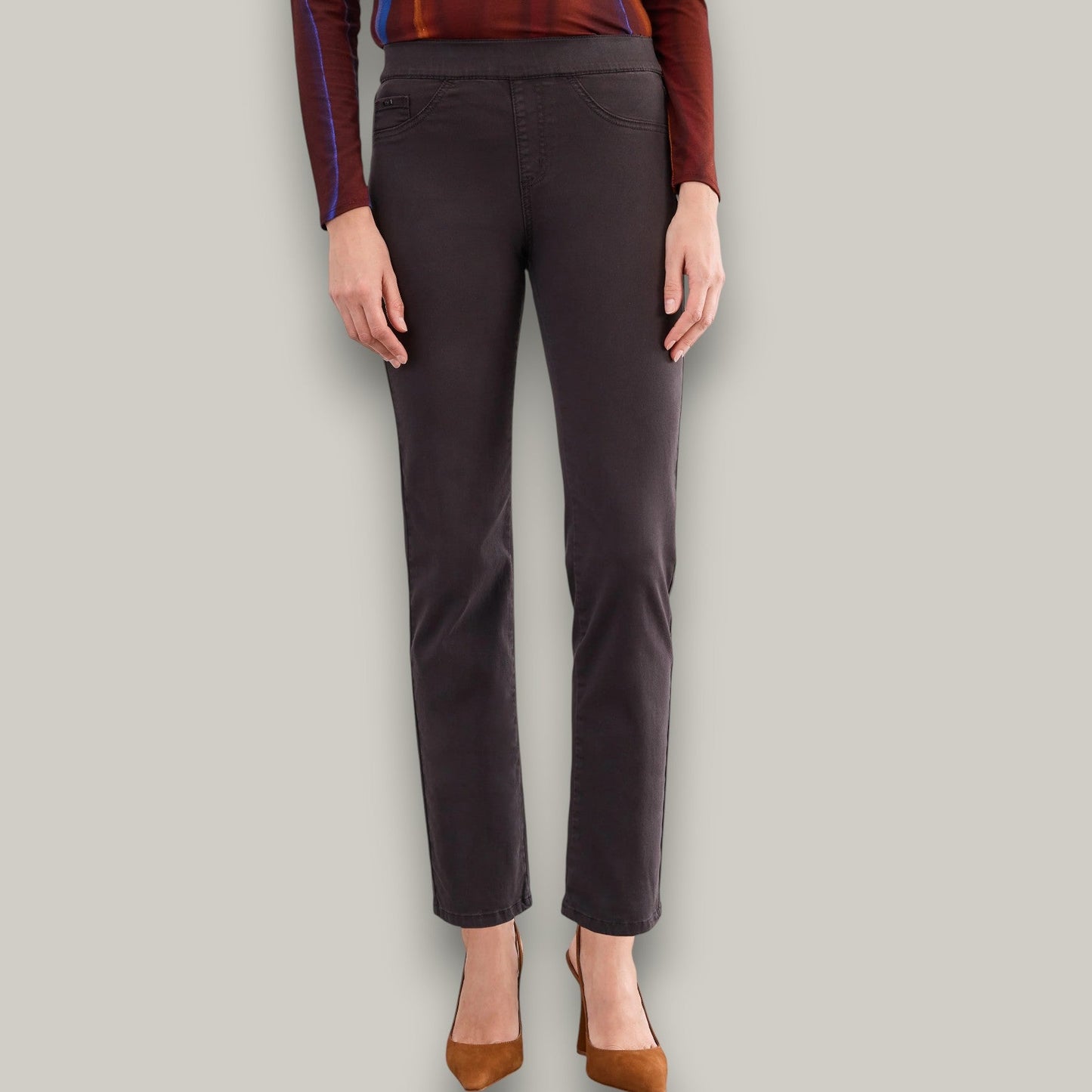 FDJ - Pull-On Straight Leg Twill Pants