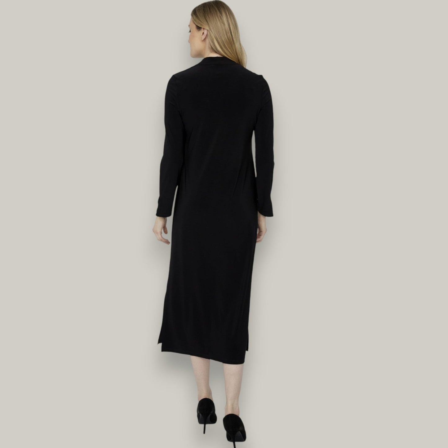 Compli K - V-Neck Dress With Front Slit