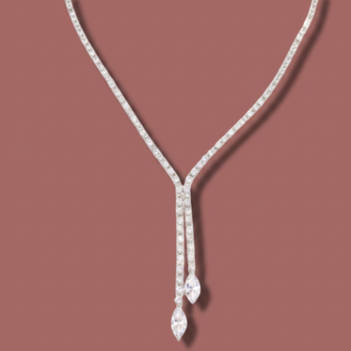 Audrey's - Crystal Cascade Elegance Necklace