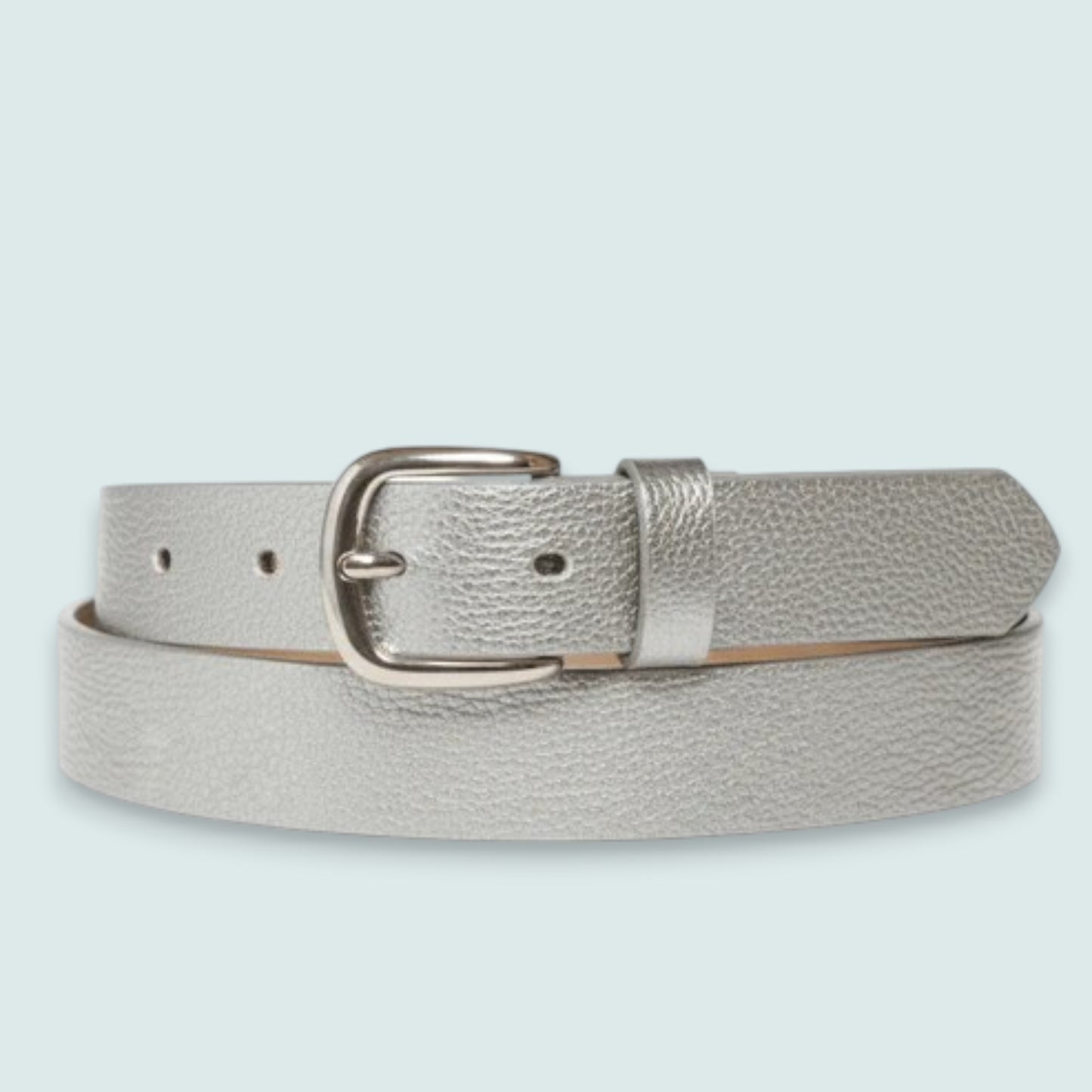 Medike Landes - Italian Leather Belt With Metallic Effect