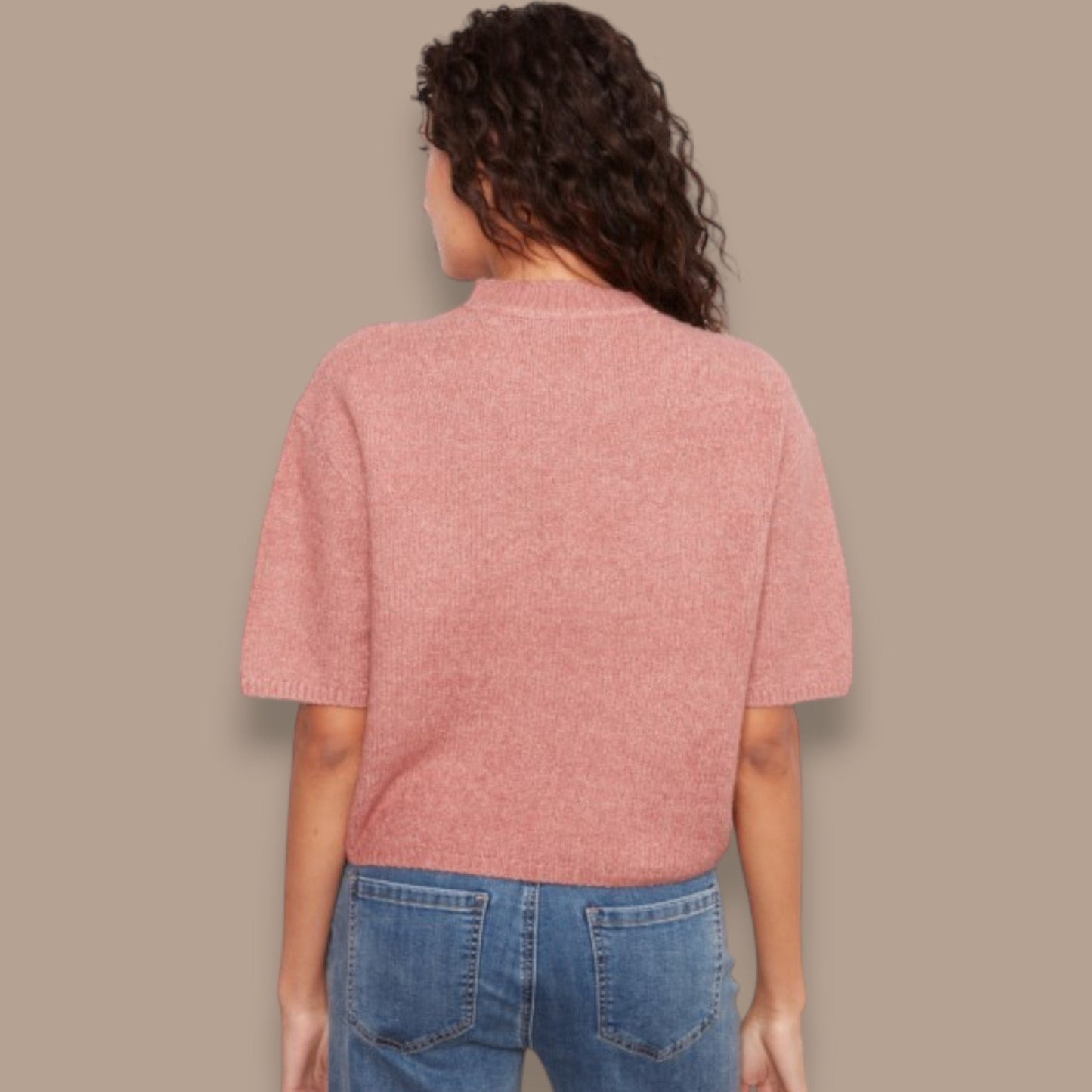 Charlie B - Elbow Sleeve Balloon Shape Sweater