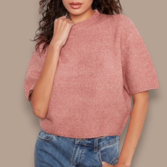 Charlie B - Elbow Sleeve Balloon Shape Sweater