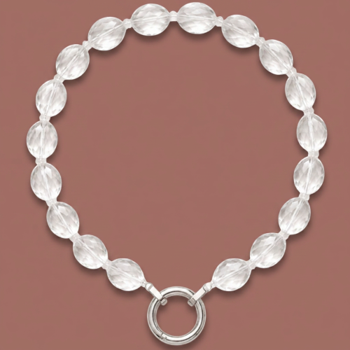 Lofttan - Petite Neleigha Clear – Silver Necklace