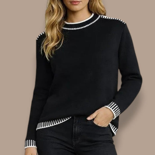 Orly - Contrast Stitch Crew Neck Sweater