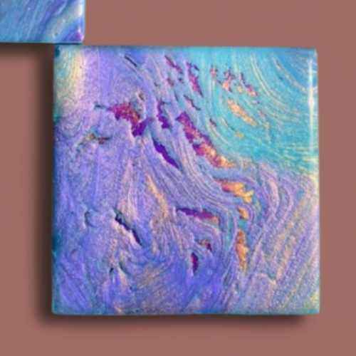 Audrey's - 4-Pack Abstract Square Ceramic Coasters