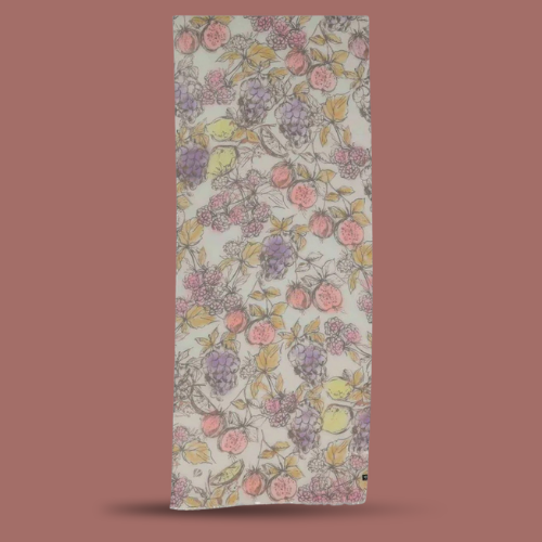 Fraas - Hand-Drawn Fruit Print Lightweight Scarf
