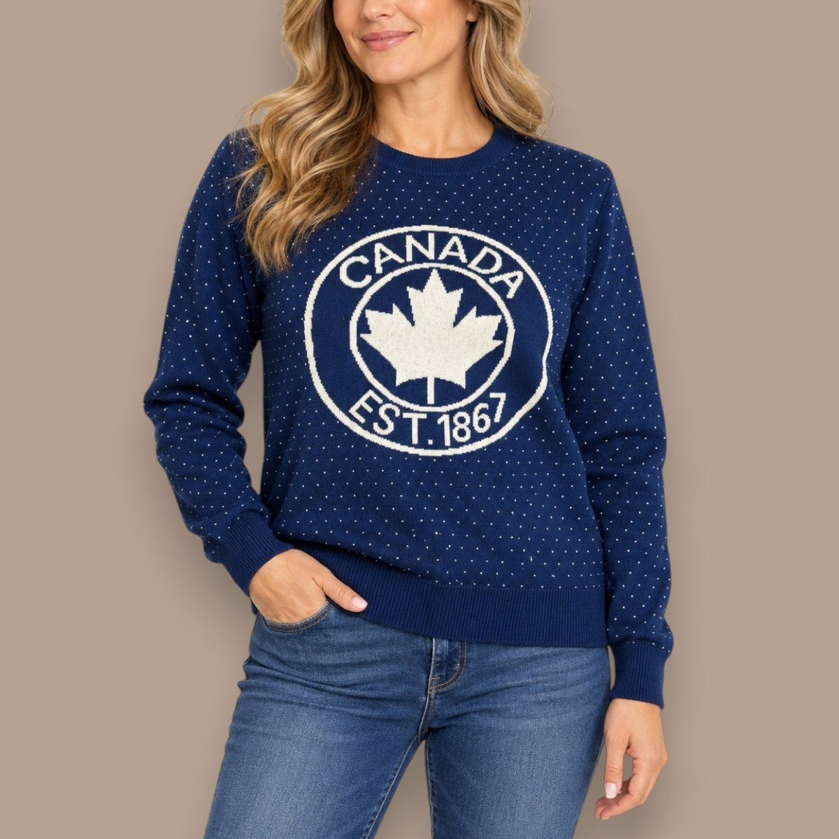Canada Knitwear - Canada Maple Leaf Crew Neck Sweater