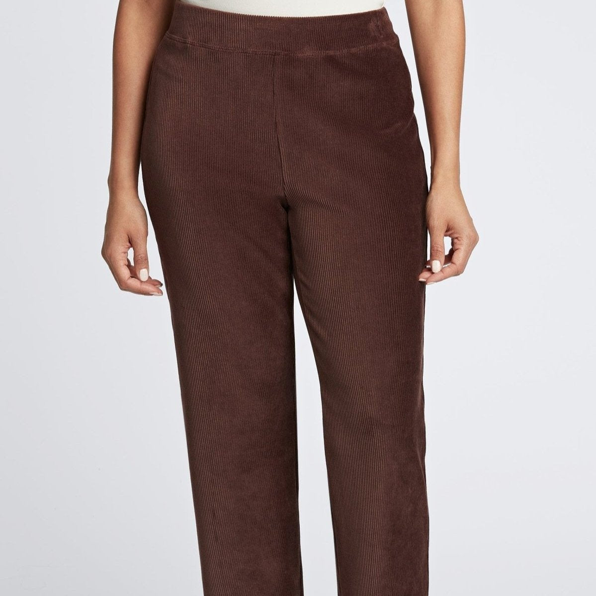 Foxcroft -Plush Cord Ankle Length Pants