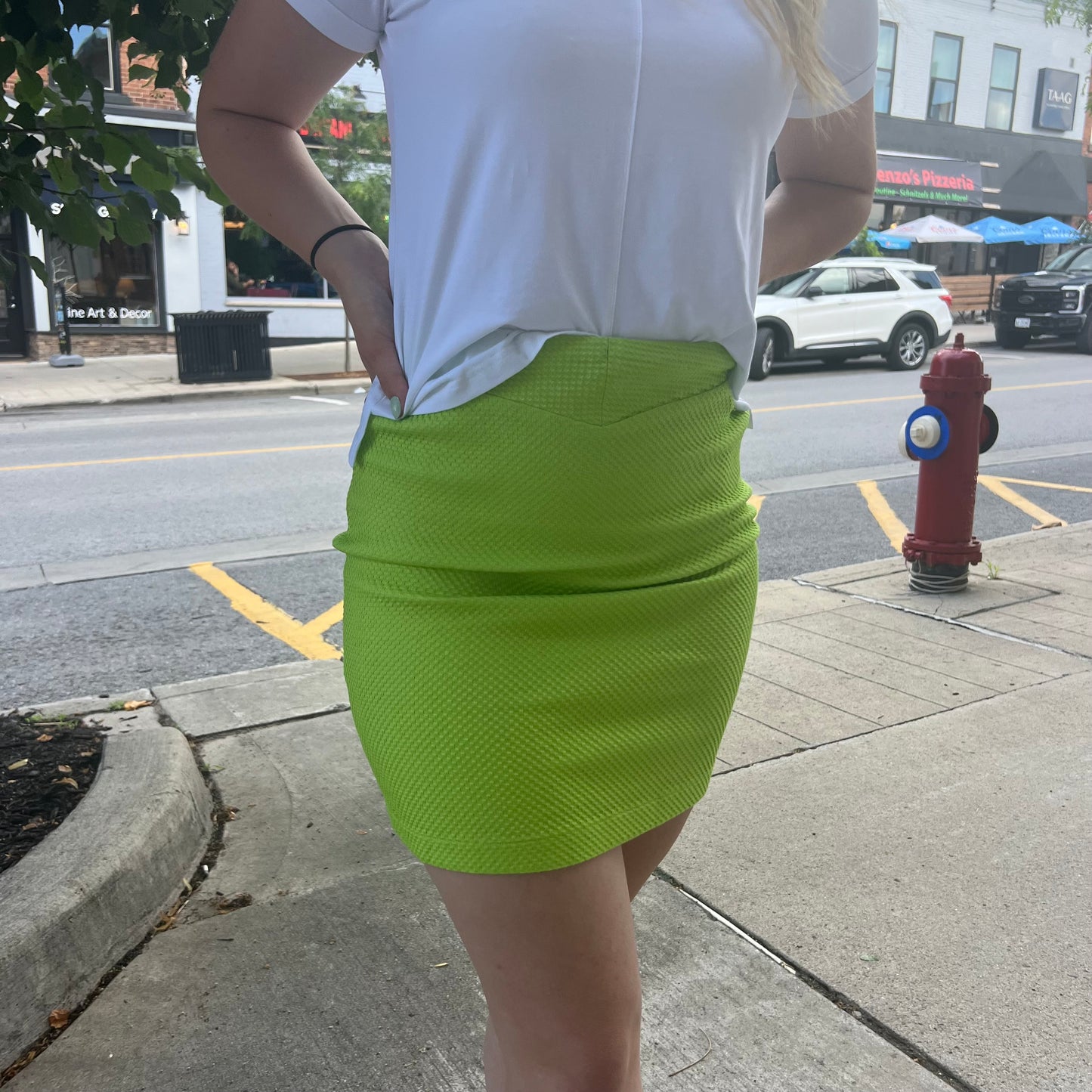 Deannafokes - Pique Skirt With Side Zipper