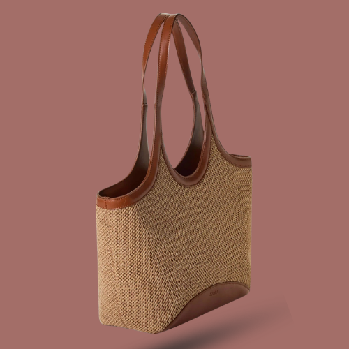 Skyla - Charlotte Large Two-Tone Woven Tote Bag