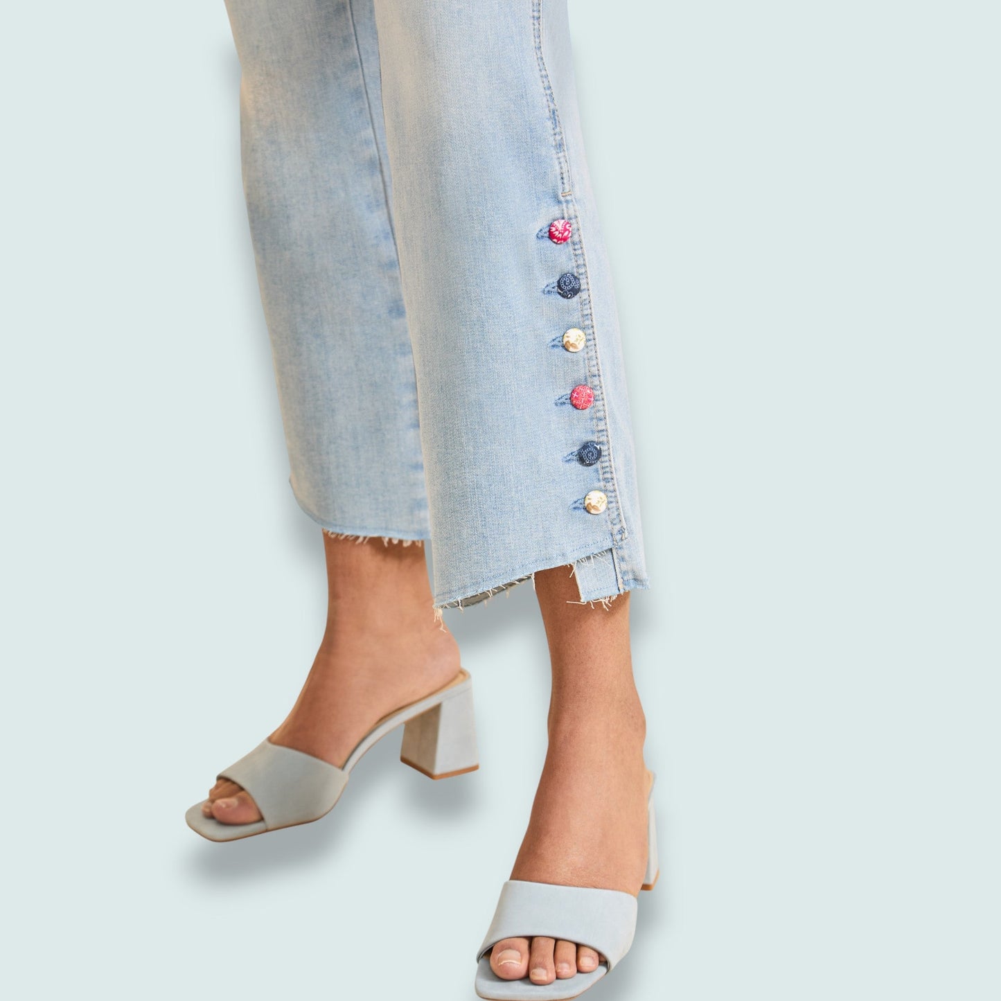 FDJ - Embellished Side Detail Crop Jean