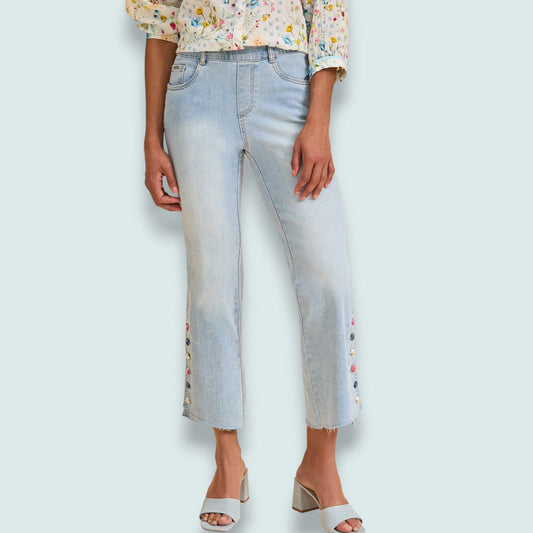 FDJ - Embellished Side Detail Crop Jean