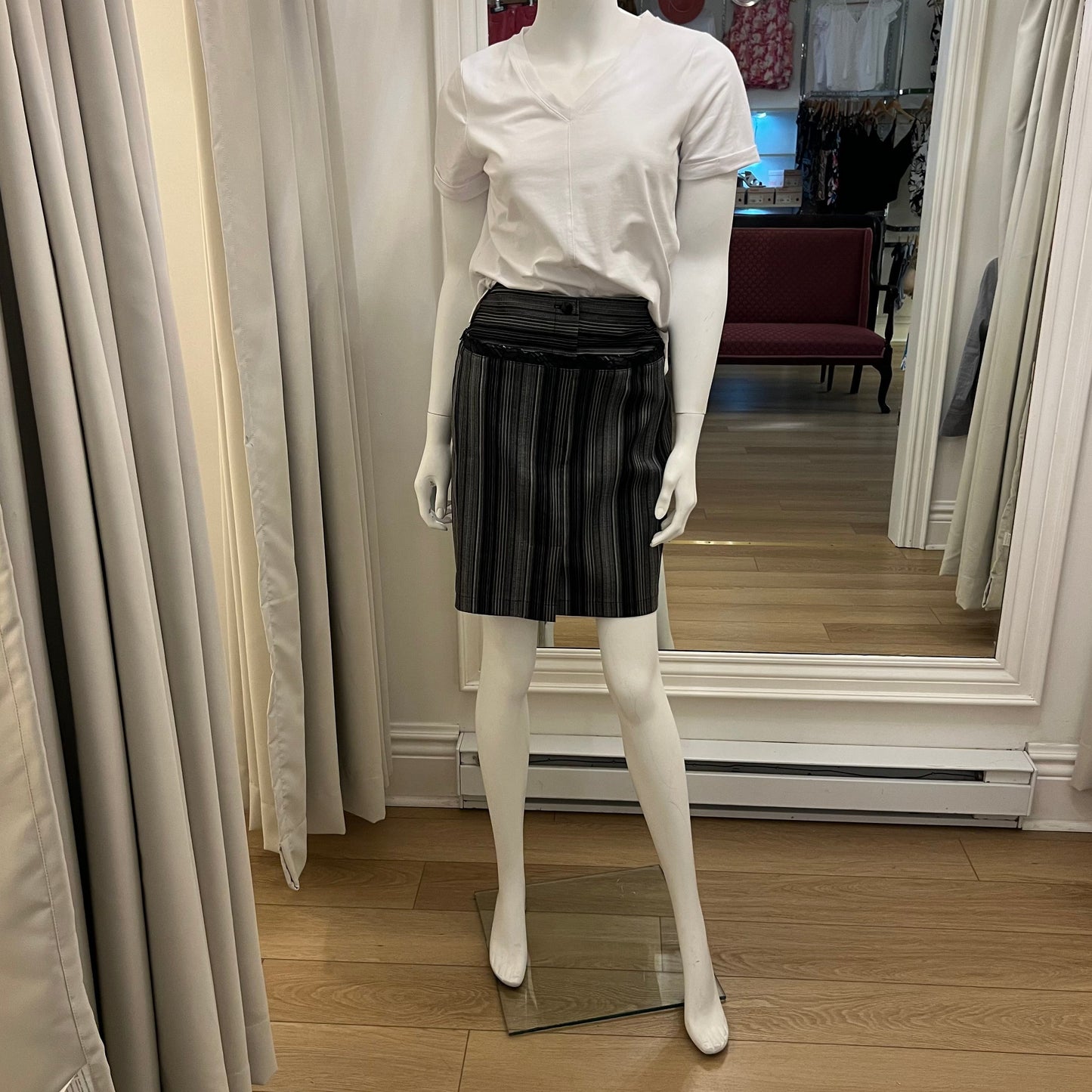 Deannafokes - Striped Skirt With Ruffle Detail