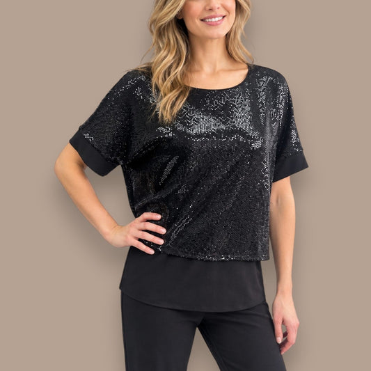 Soft Works - Midnight Sparkle Layered Top