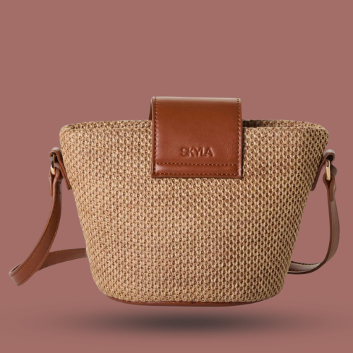 Skyla - Emma Two-Tone Woven Crossbody Bag