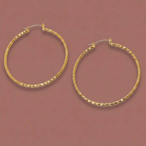Audrey's - Textured Hoop Earrings