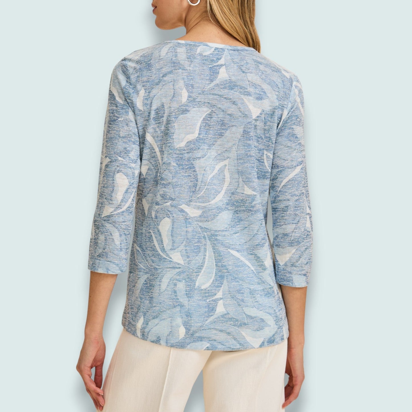 FDJ - Soft Sky Leaf 3/4 Sleeve Top