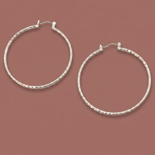 Audrey's - Textured Hoop Earrings