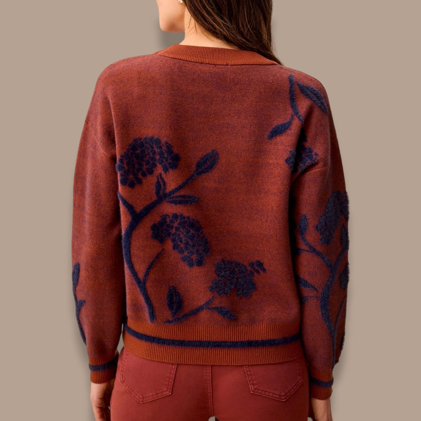 Tribal - Floral Vine Crew Neck Sweater