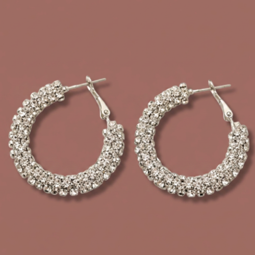 Audrey's - Celeste Crystal Hoop Earrings