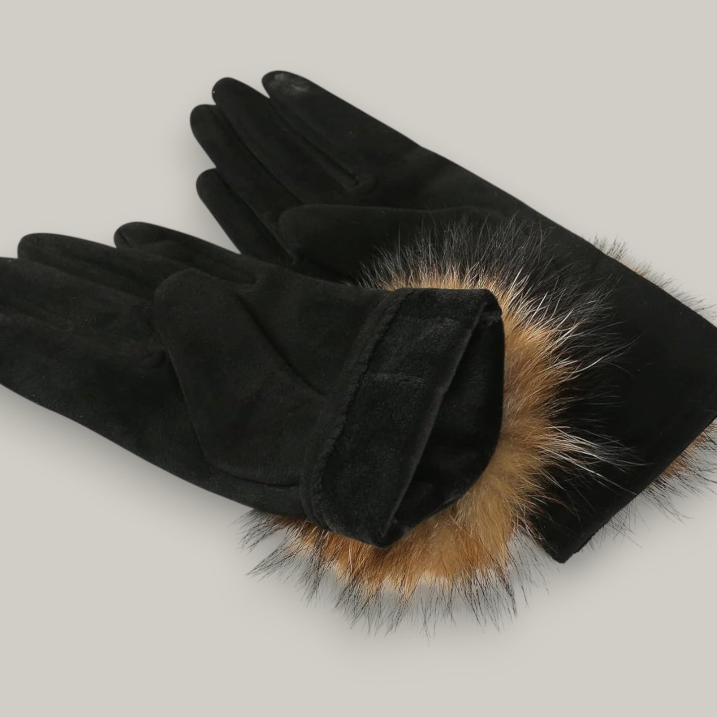 Belle Dame - Faux Fur Pom-Pom Gloves
