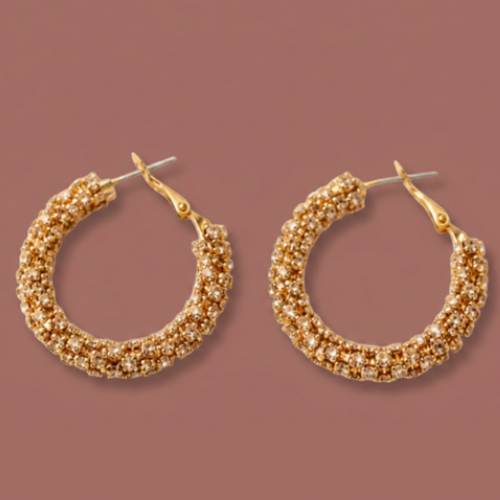 Audrey's - Celeste Crystal Hoop Earrings