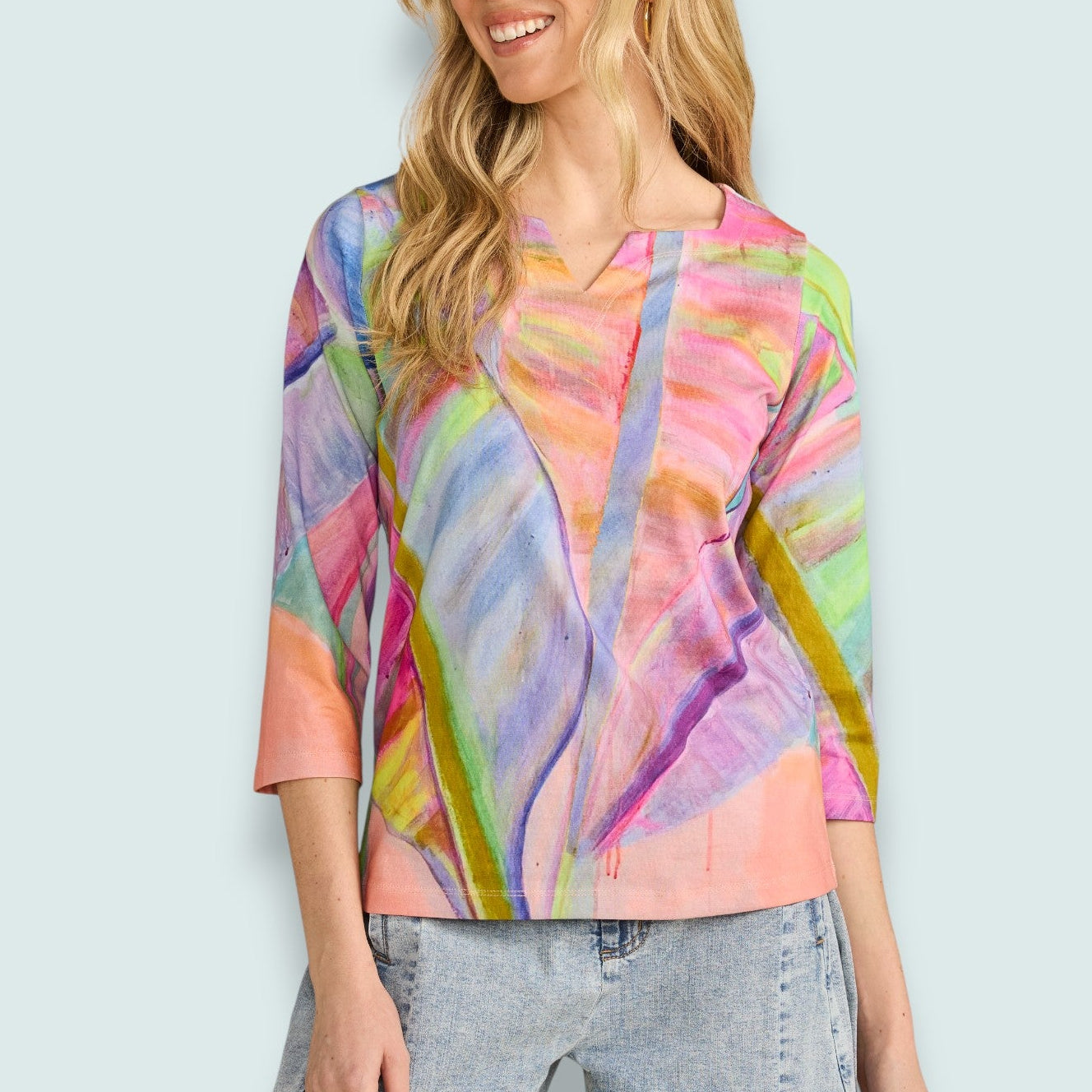 FDJ - Water-Colour Dreams 3/4 Sleeve Top