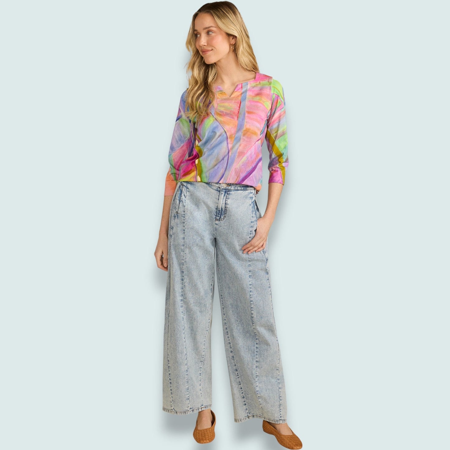 FDJ - Water-Colour Dreams 3/4 Sleeve Top