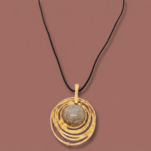 Audrey's - Orbit Stone Pendant Necklace