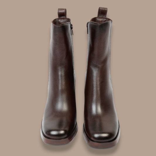 MJUS - Leather Platform Ankle Boot