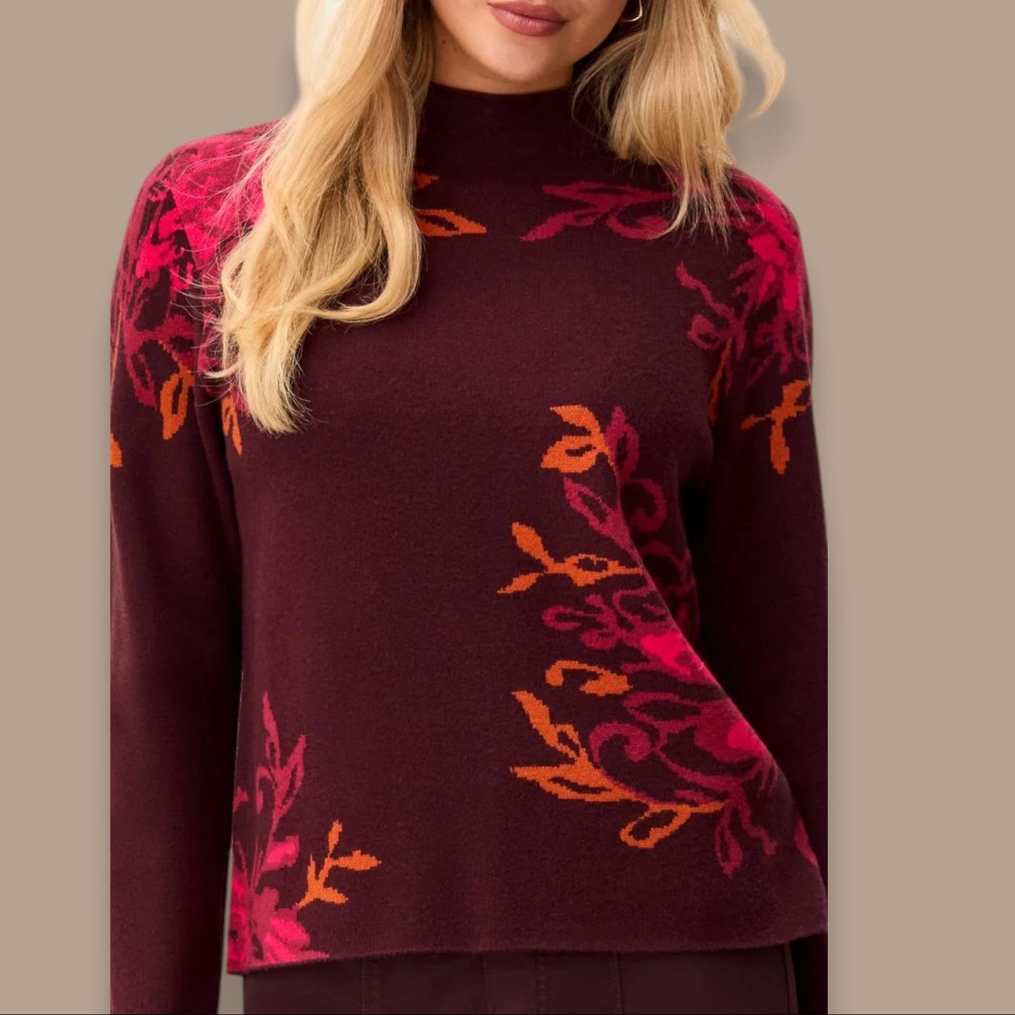 Tribal - Funnel-Neck Sweater