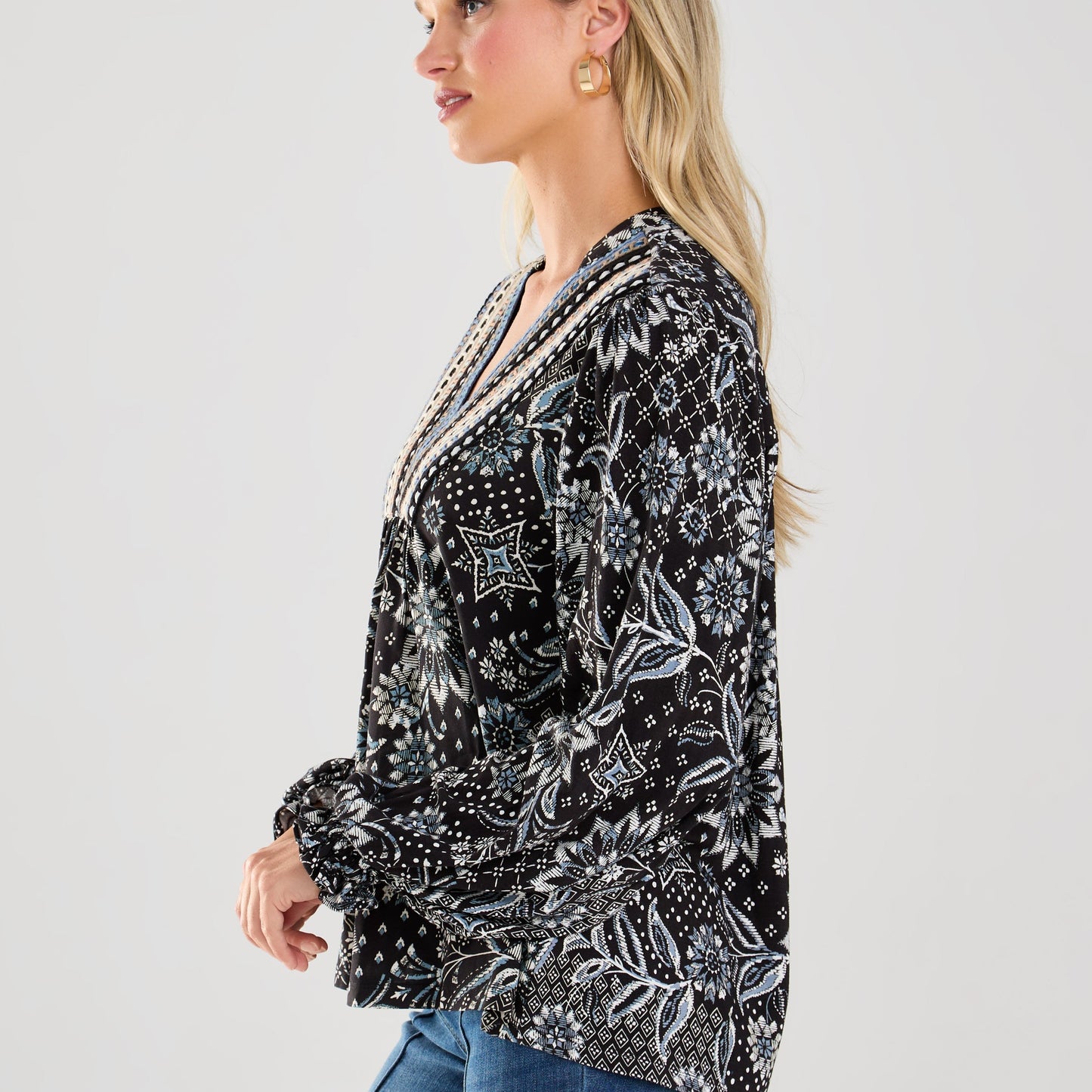 FDJ - V-Neck Floral Top