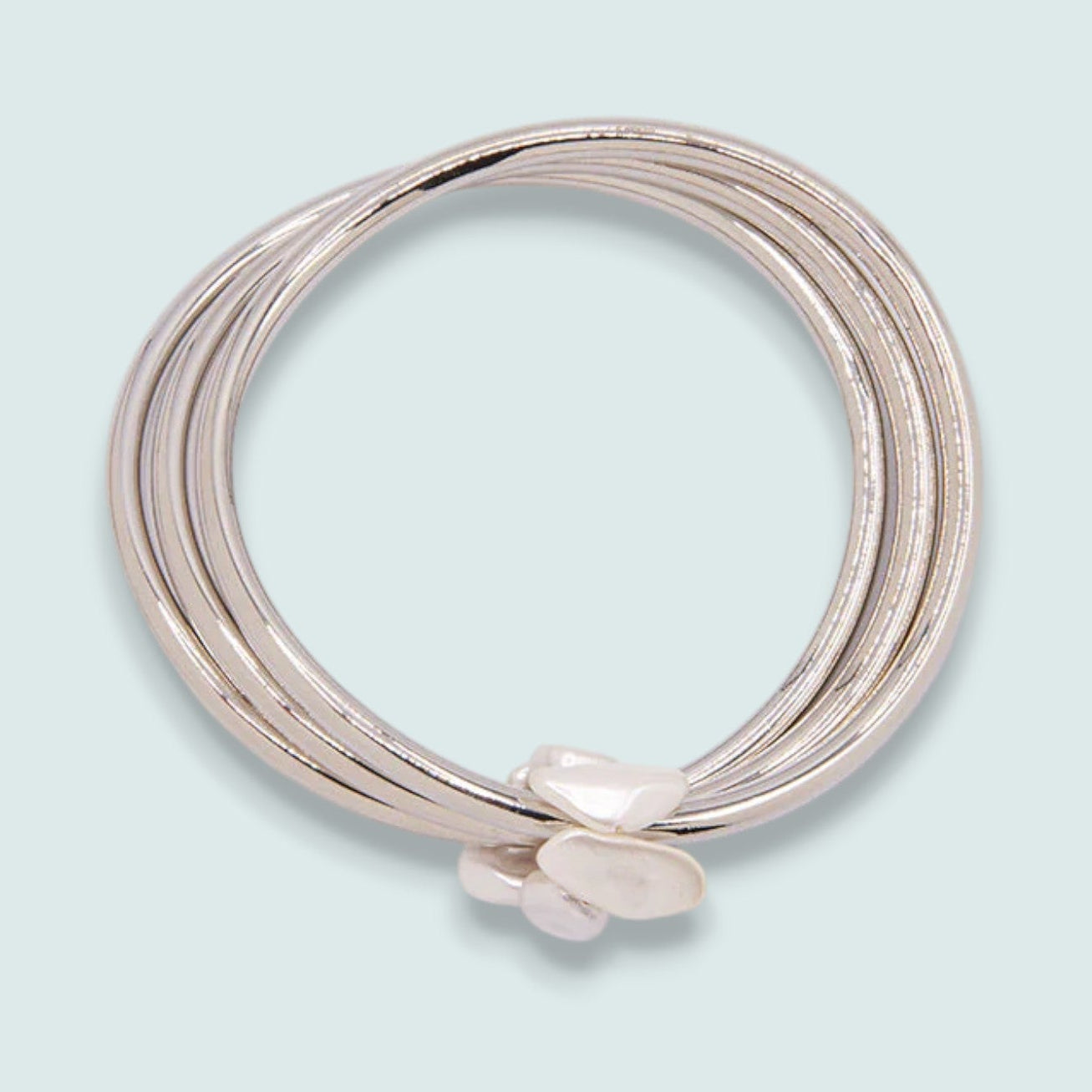 Audrey's - Pearl Accent Multi-Row Rigid Bracelet