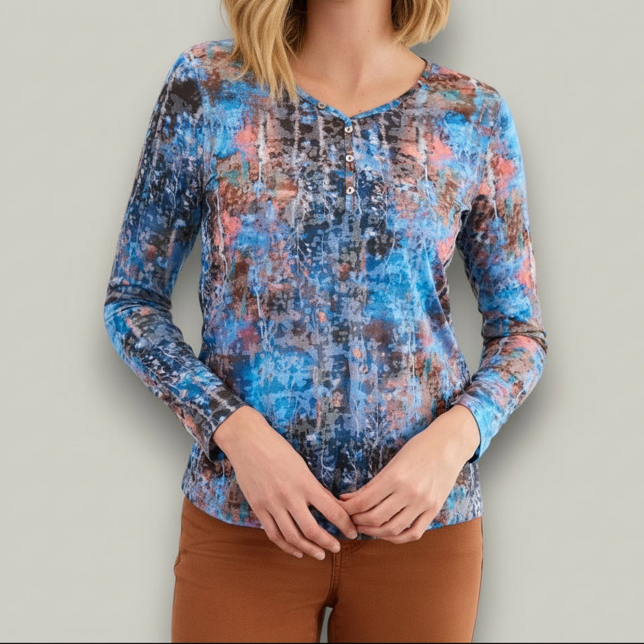 FDJ - Abstract V-Neck Top