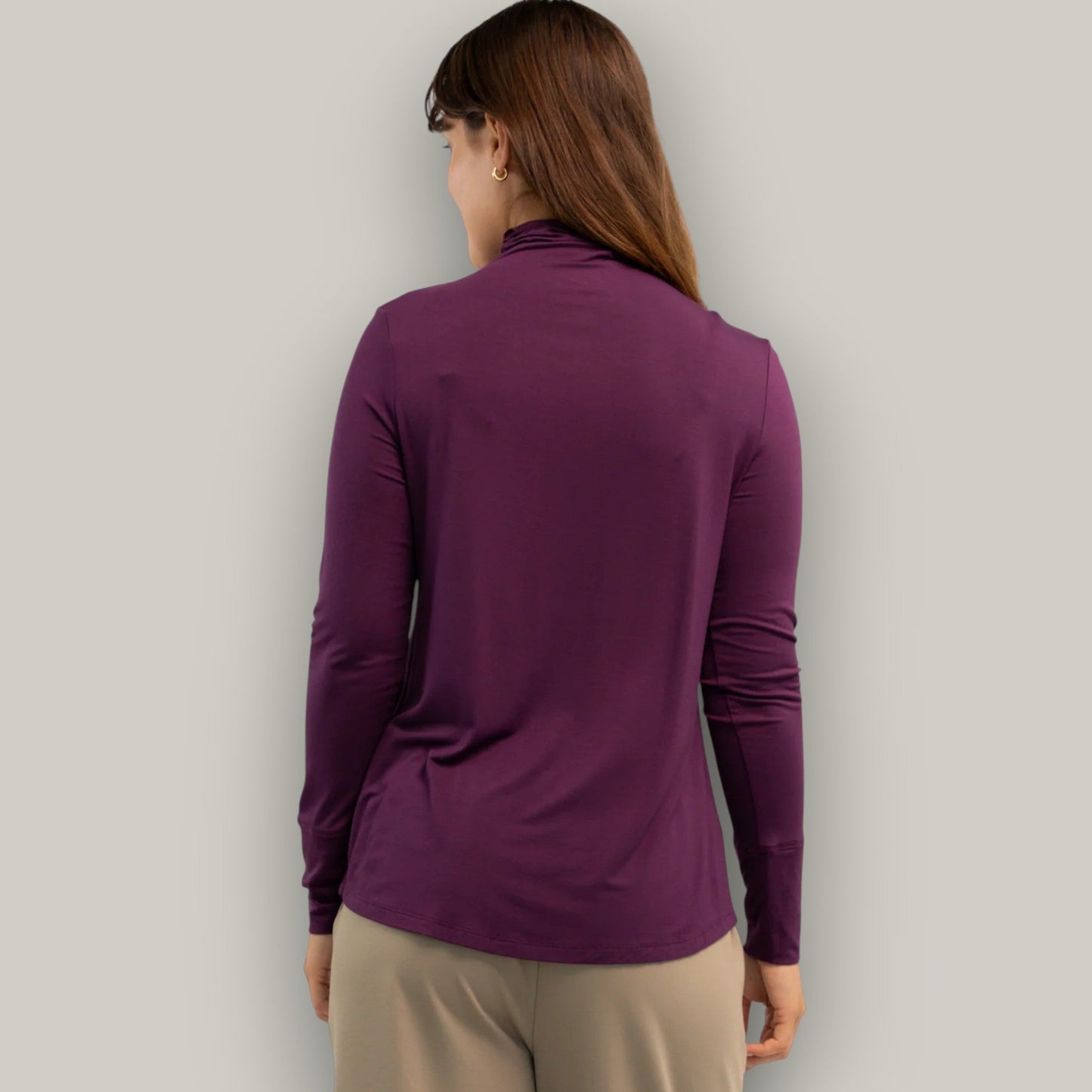Terrera - Dalya Funnel-Neck Bamboo Long Sleeve Top