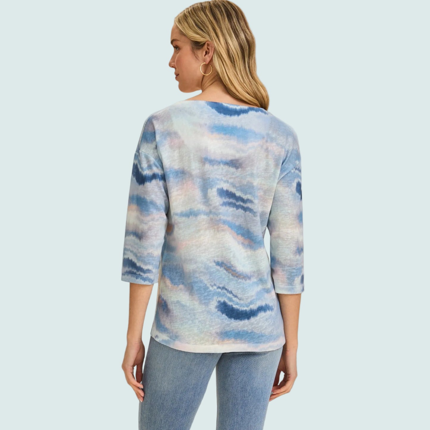 FDJ - Cloudscape Notch-Neck Top
