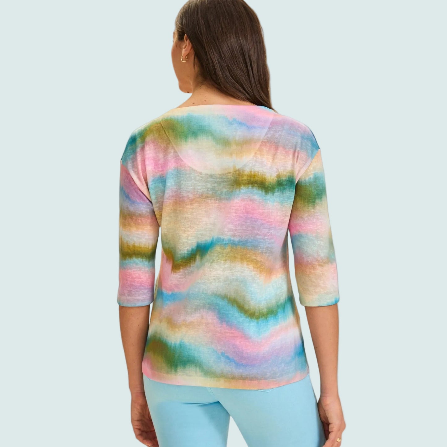 FDJ - Cloudscape Notch-Neck Top