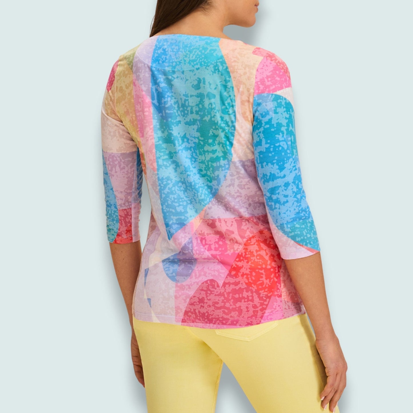 FDJ - Pastel Mosaic 3/4 Sleeve Top