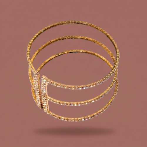 Audrey's - Golden Luxe Crystal Cuff Bracelet