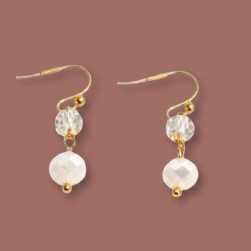 Audrey's - Golden Frost Drop Earrings