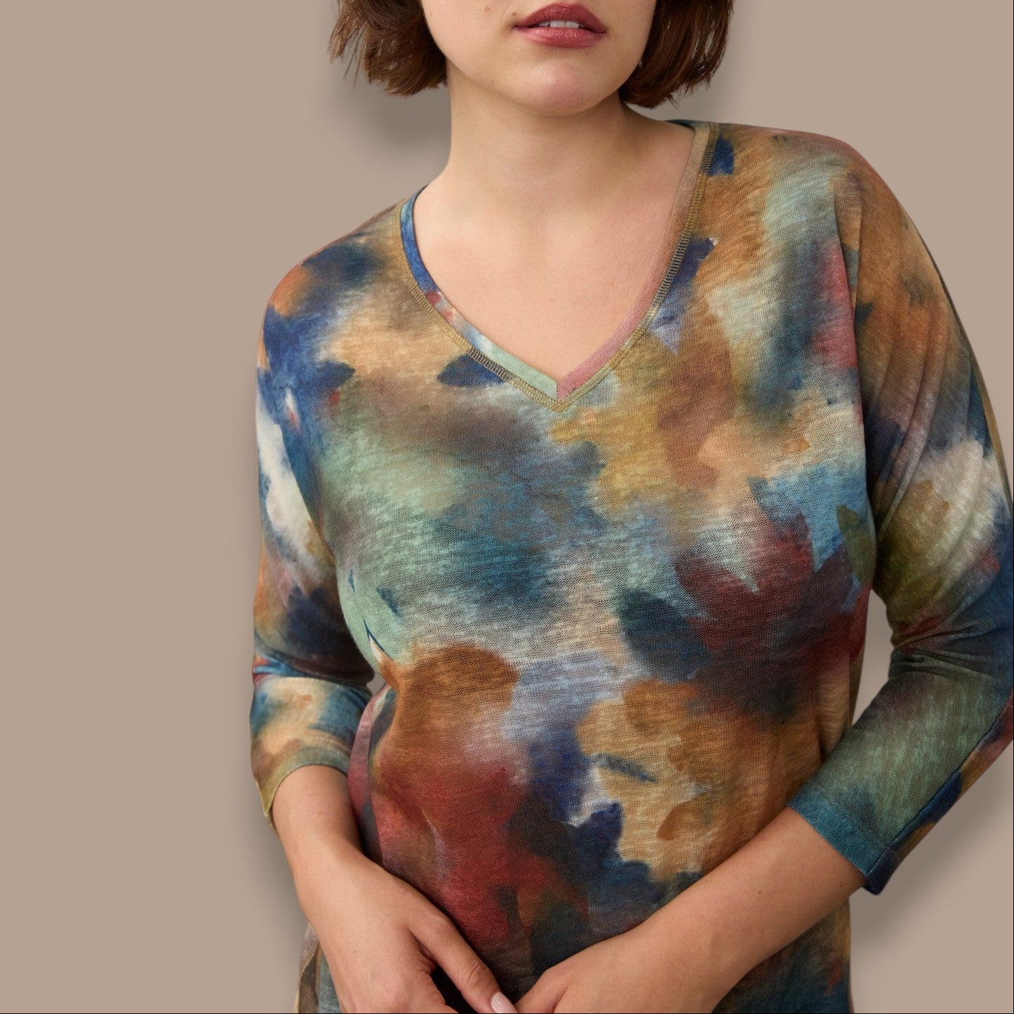 FDJ - Abstract Watercolour Knit Top