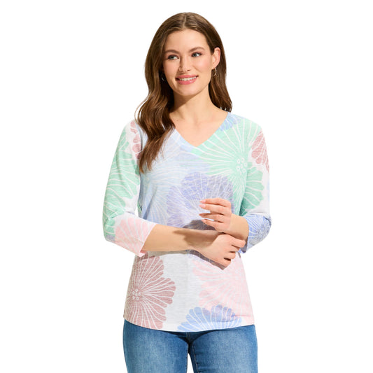 FDJ - 3/4 Sleeve V-Neck Top