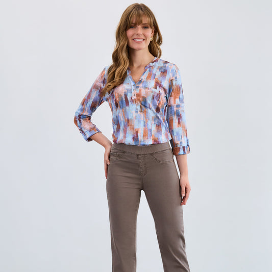 FDJ - Abstract Print Henley Top
